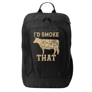 Funny I'd Smoke That Cattle Meat Cuts City Backpack