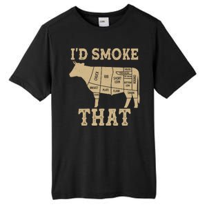 Funny I'd Smoke That Cattle Meat Cuts Tall Fusion ChromaSoft Performance T-Shirt