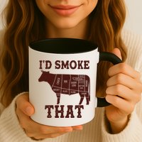 Funny I'd Smoke That Cattle Meat Cuts Mug