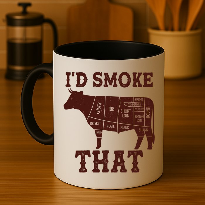 Funny I'd Smoke That Cattle Meat Cuts Mug