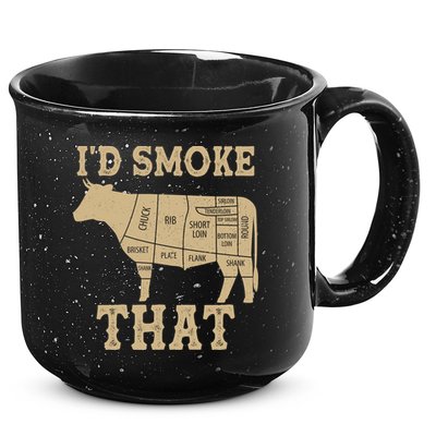 Funny I'd Smoke That Cattle Meat Cuts 15oz Campfire Ceramic Mug