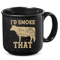 Funny I'd Smoke That Cattle Meat Cuts 15oz Campfire Ceramic Mug