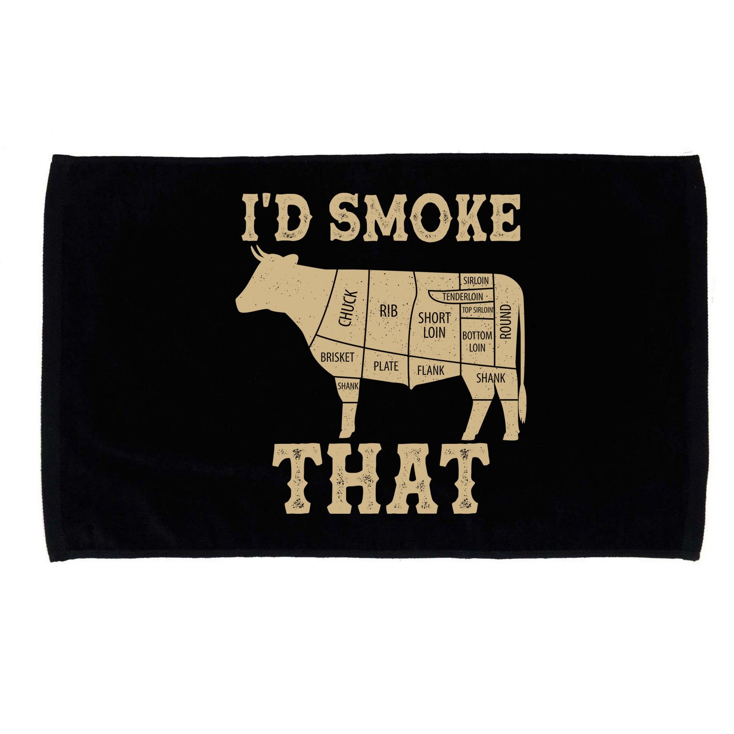 Funny I'd Smoke That Cattle Meat Cuts Microfiber Hand Towel