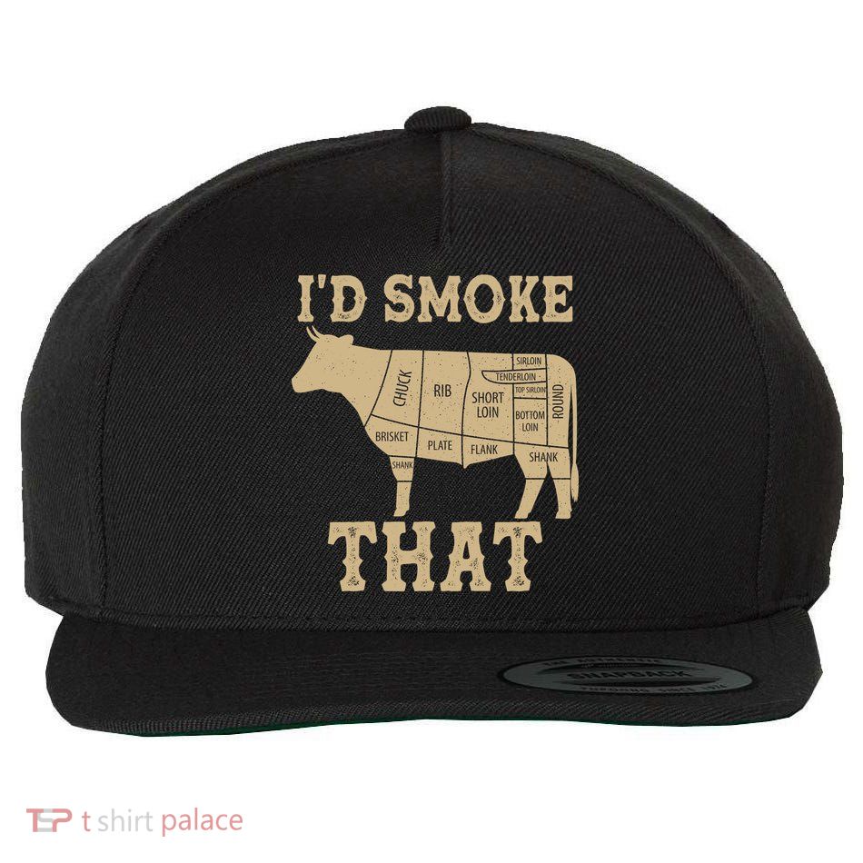 Funny I'd Smoke That Cattle Meat Cuts Wool Snapback Cap