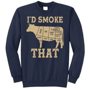 Funny I'd Smoke That Cattle Meat Cuts Sweatshirt