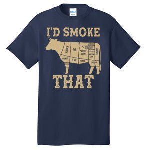 Funny I'd Smoke That Cattle Meat Cuts Tall T-Shirt