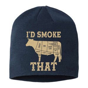 Funny I'd Smoke That Cattle Meat Cuts Sustainable Beanie