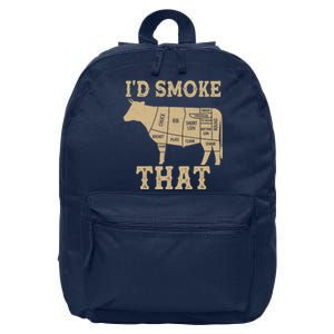 Funny I'd Smoke That Cattle Meat Cuts 16 in Basic Backpack