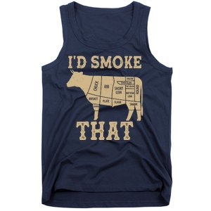 Funny I'd Smoke That Cattle Meat Cuts Tank Top