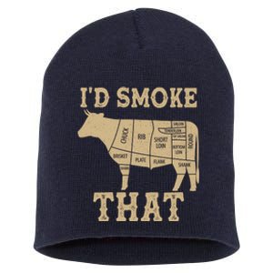 Funny I'd Smoke That Cattle Meat Cuts Short Acrylic Beanie