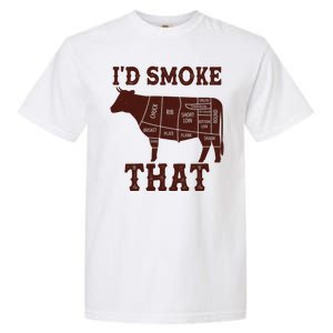 Funny I'd Smoke That Cattle Meat Cuts Garment-Dyed Heavyweight T-Shirt