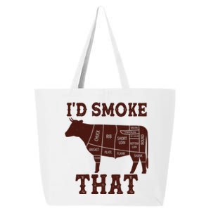 Funny I'd Smoke That Cattle Meat Cuts 25L Jumbo Tote