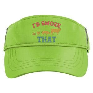 Funny I'd Smoke That Marijuana Leaf Adult Drive Performance Visor