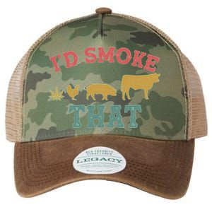 Funny I'd Smoke That Marijuana Leaf Legacy Tie Dye Trucker Hat