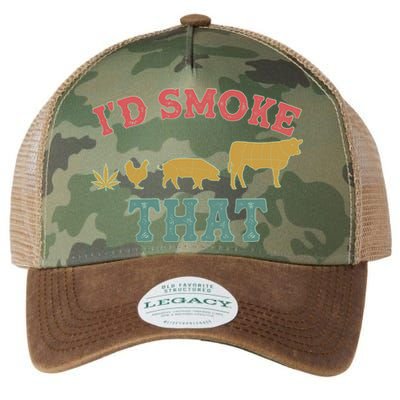 Funny I'd Smoke That Marijuana Leaf Legacy Tie Dye Trucker Hat