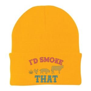 Funny I'd Smoke That Marijuana Leaf Knit Cap Winter Beanie