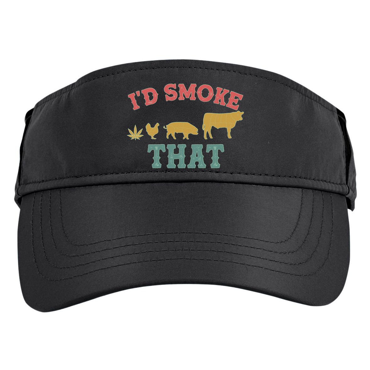 Funny I'd Smoke That Marijuana Leaf Adult Drive Performance Visor