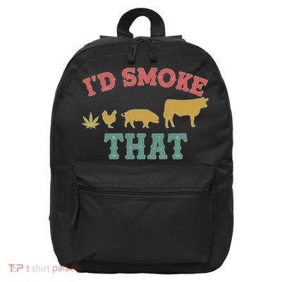 Funny I'd Smoke That Marijuana Leaf 16 in Basic Backpack
