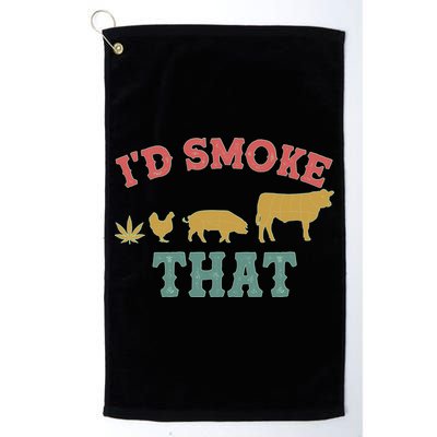 Funny I'd Smoke That Marijuana Leaf Golf Towel