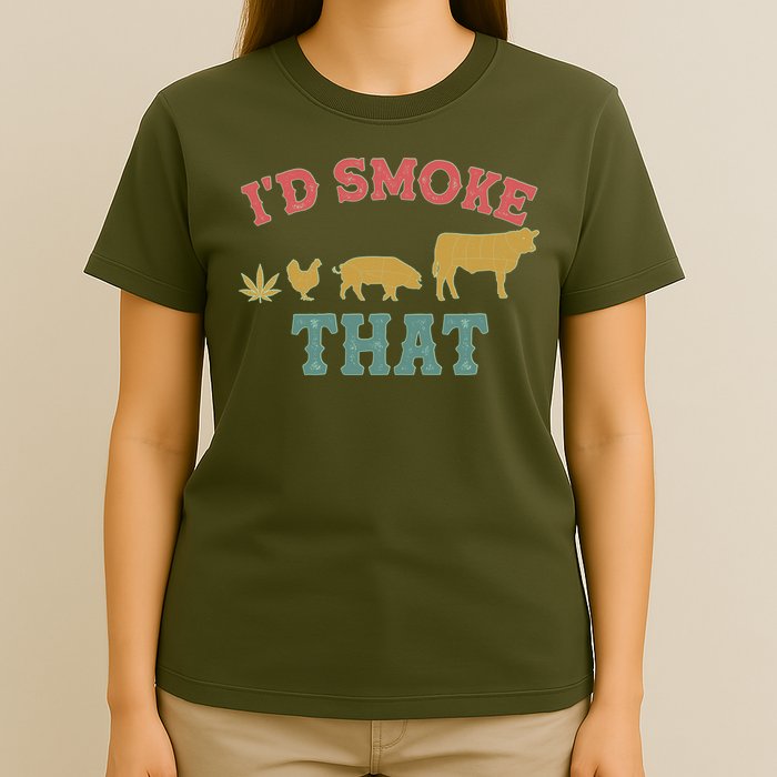 Funny I'd Smoke That Marijuana Leaf T-Shirt