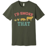 Funny I'd Smoke That Marijuana Leaf Premium T-Shirt