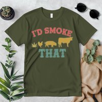 Funny I'd Smoke That Marijuana Leaf Premium T-Shirt