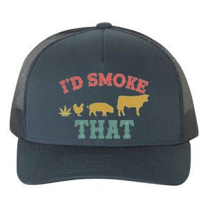 Funny I'd Smoke That Marijuana Leaf Yupoong Adult 5-Panel Trucker Hat