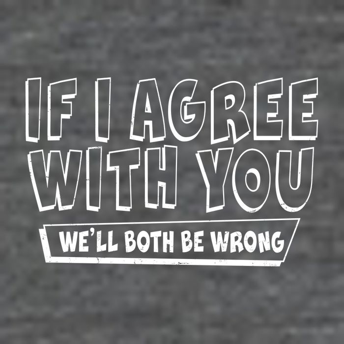 Funny If I Agree With You - We'll Both Be Wrong  Wool Snapback Cap