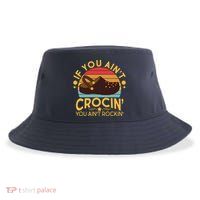 Funny If You Ain't Crocin' You Ain't Rockin' Sustainable Bucket Hat