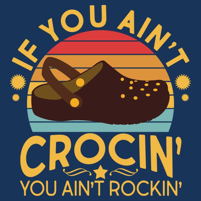 Funny If You Ain't Crocin' You Ain't Rockin' Flatbill Hat