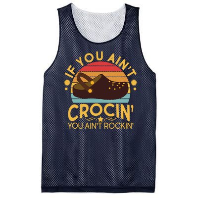 Funny If You Ain't Crocin' You Ain't Rockin' Mesh Reversible Basketball Jersey Tank