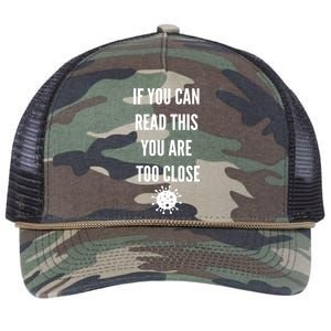 Funny If You Can Read This You Are Too Close Retro Rope Trucker Hat Cap