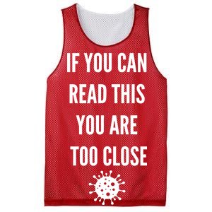 Funny If You Can Read This You Are Too Close Mesh Reversible Basketball Jersey Tank