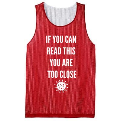 Funny If You Can Read This You Are Too Close Mesh Reversible Basketball Jersey Tank