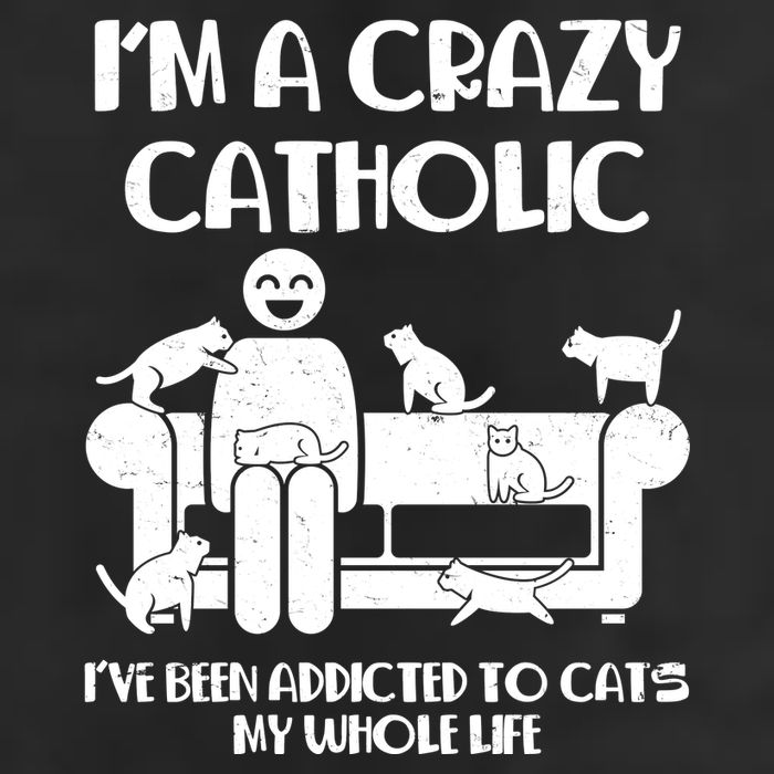 Funny I'm A Crazy Catholic Addicted To Cats Adult Drive Performance Visor