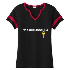 Funny I'm A Little Door Key Ladies Halftime Notch Neck Tee