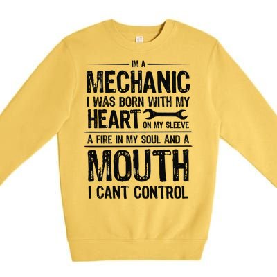 Funny I'm A Mechanic Quote Premium Crewneck Sweatshirt