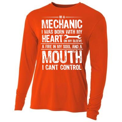 Funny I'm A Mechanic Quote Cooling Performance Long Sleeve Crew