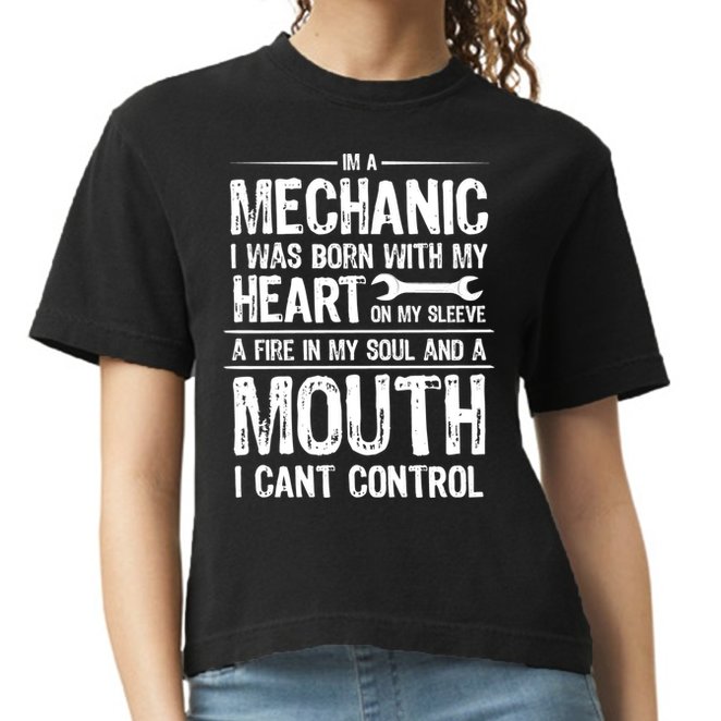 Funny I'm A Mechanic Quote Comfort Colors Boxy T-Shirt
