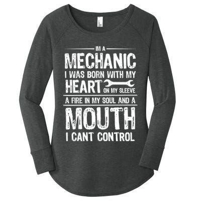 Funny I'm A Mechanic Quote Women's Perfect Tri Tunic Long Sleeve Shirt