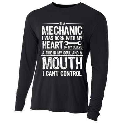 Funny I'm A Mechanic Quote Cooling Performance Long Sleeve Crew