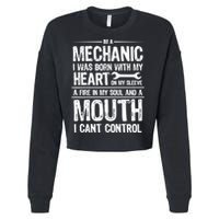 Funny I'm A Mechanic Quote Cropped Pullover Crew