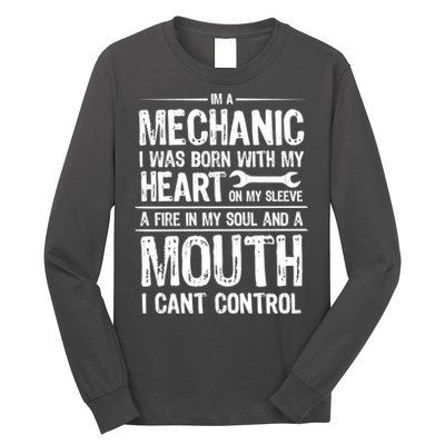 Funny I'm A Mechanic Quote Long Sleeve Shirt