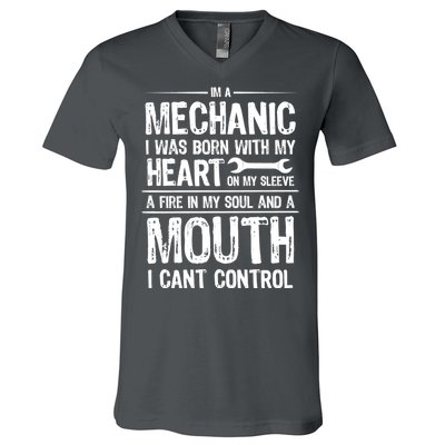 Funny I'm A Mechanic Quote V-Neck T-Shirt