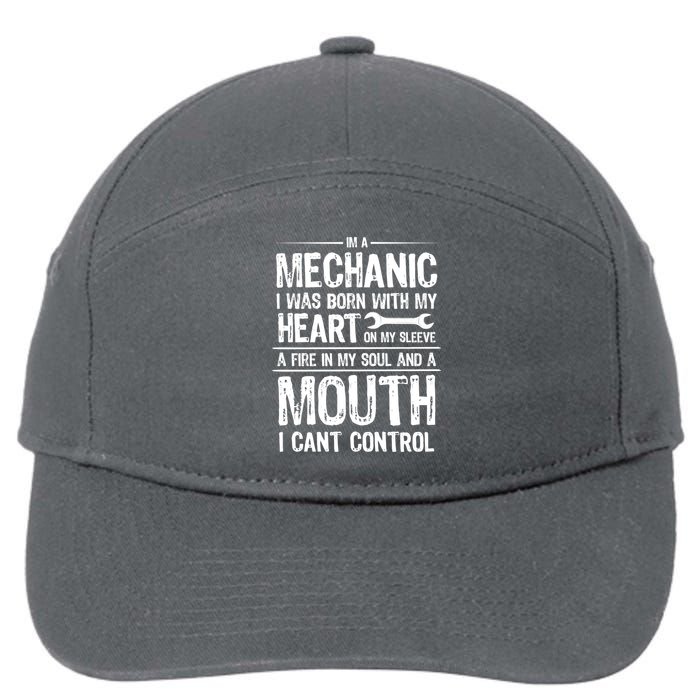 Funny I'm A Mechanic Quote 7-Panel Snapback Hat