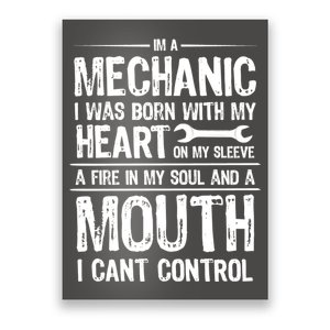 Funny I'm A Mechanic Quote Poster