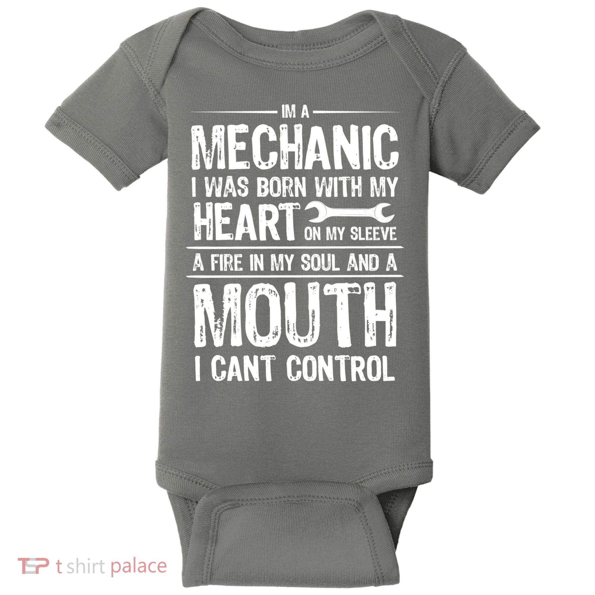 Funny I'm A Mechanic Quote Baby Bodysuit