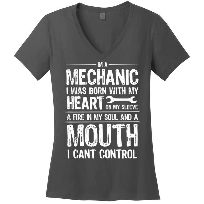 Funny I'm A Mechanic Quote Women's V-Neck T-Shirt