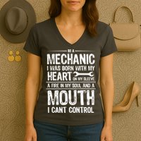 Funny I'm A Mechanic Quote Women's V-Neck T-Shirt