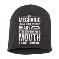 Funny I'm A Mechanic Quote Short Acrylic Beanie